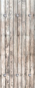 undefined, Garderobe »Holzwand« 50/125 cm, queence Garderobenleiste »Holzwand«, mit 6 Haken, 50 x 120 cm