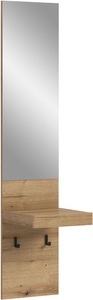 INOSIGN, INOSIGN Garderobenspiegel Oran, Spiegel, Evoke Oak, grosse Spiegelfläche, Ablagefläche, Haken