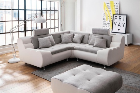 Trendfabrik, Trendfabrik Ecksofa, Trends by HG Ecksofa »Loft L-Form«, mit Kopfstützen und Metallfuss, frei im Raum stellbar