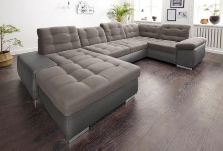 SIT&MORE, sit&more Wohnlandschaft, sit&more Wohnlandschaft »Ontario U-Form« XXL, wahlweise mit Bettfunktion