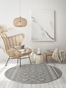 the carpet Teppich »Calgary round«, rund, 1 mm Höhe, moderner robuster In und Outdoor Teppich