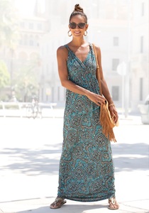 Lascana, LASCANA Maxikleid, LASCANA Maxikleid, mit Paisleymuster und verstellbarem Ausschnitt, Sommerkleid