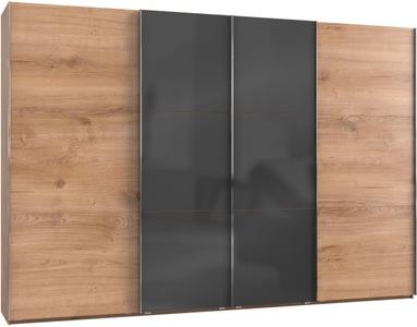 fresh to go, Fresh To Go Schwebetürenschrank »Level«, mit Glastüren und Synchronöffnung, Wimex Schwebetürenschrank »Level by fresh to go«, mit Glastüren und Synchronöffnung