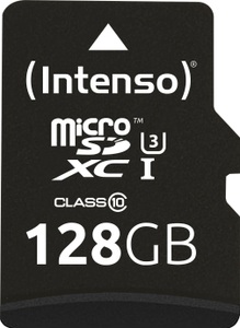 Intenso, Intenso Professional microSDXC-Karte 128 GB Class 10, UHS-I inkl. SD-Adapter, INTENSO Micro SDXC Card PRO 128GB 3433491 with adapter, UHS-I
