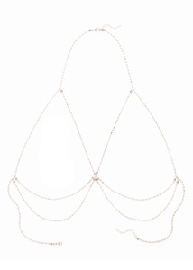 Lascana, LASCANA Bauchkette, mit Strass besetzte Körperkette, LASCANA Lange Kette, mit Strass, Körperkette, Kettengürtel, Bikinikette, Halskette