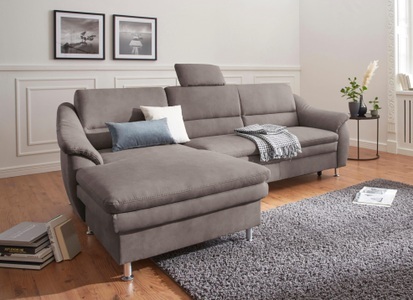 SIT&MORE, sit&more Ecksofa, sit&more Ecksofa »Cardoso L-Form« mit Federkern, wahlweise mit Bettfunktion