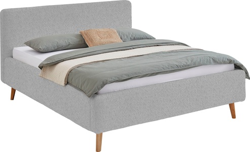 Novel, Novel - Bett MATTIS_8096 - grau - Textil - 160x200, Novel - Bett MATTIS_8096 - grau - Textil - 160x200