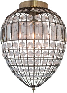 By Rydéns, By Rydéns-Amadeus Ceiling Fixture Ø30 cm, Antique, By Rydéns - Deckenleuchte AMADEUS - transparent/gold - Mischmaterial - 40.5 cm