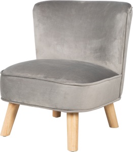 Roba, roba Kindersessel Samt, grau, Kindersessel LIL SOFA (Farbe: grau)