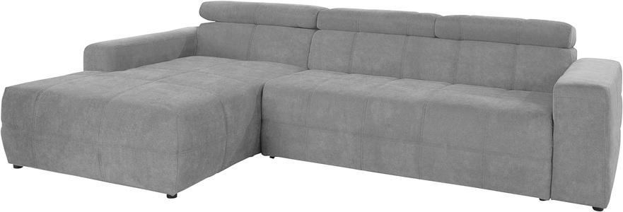 DOMO collection, DOMO collection Ecksofa, DOMO collection Ecksofa »Brandon grosse Ausführung B/T/H: 289/177/80 cm, auch in Leder und Cord«, mit Kopfteilverstellung, wahlweise Sitztiefenverstellung, L-Form