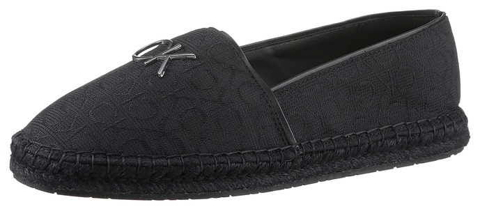 Calvin Klein, Calvin Klein Espadrille »ELDA 9T *I«, mit CK Metallelement, schmale Form, Calvin Klein Espadrille »ELDA 9T *I«, mit CK Metallelement, schmale Form