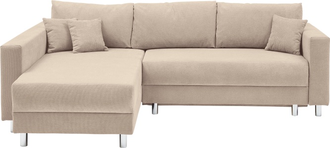 INOSIGN, INOSIGN Ecksofa »Anela«, inklusive Bettfunktion, praktischem Bettkasten, loser Zier- und Rückenkissen, INOSIGN Ecksofa »Anela L-Form«, inklusive Bettfunktion, Bettkasten, loser Zier- und Rückenkissen