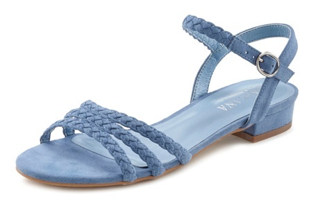 Lascana, LASCANA Sandale, mit geflochtenen Riemchen, LASCANA Sandale »Sommerschuh«, Sandalette, Sommerschuh mit geflochtenen Riemchen VEGAN