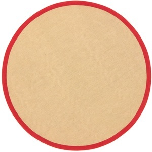 carpetfine, carpetfine Sisalteppich »Sisal«, rund, 5 mm Höhe, carpetfine Sisalteppich »Sisal«, rund, 5 mm Höhe, mit farbiger Bordüre, Anti-Rutsch Rückseite