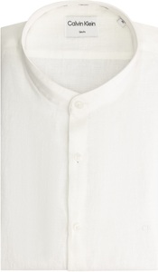 Calvin Klein Leinenhemd »LINEN STANDUP COLLAR SLIM SHIRT«, in Unifarbe