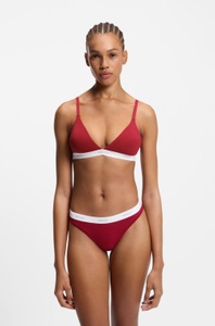 HUGO Underwear Triangel-BH »aus Stretch-Baumwolle mit Logo-Unterbrustband«, mit herausnehmbaren Polstern, geformte Körbchen