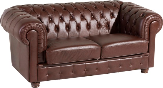MAX WINZER, Max Winzer® 2-Sitzer Chesterfield Ledersofa »Bristol« mit edler Knopfheftung, Breite 172 cm, Max Winzer® Chesterfield-Sofa »Bristol« mit edler Knopfheftung, Breite 172 cm
