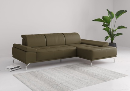 Places of Style Ecksofa »Caluna«, Inkl.Sitztiefenverstellung, wahlweise mit Kopf- und Armteilverstellung