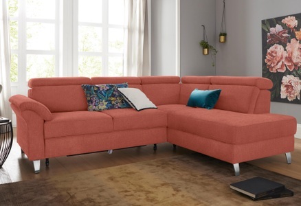 SIT&MORE, sit&more Ecksofa, sit&more Ecksofa, inklusive Kopfteilverstellung, wahlweise mit Bettfunktion und Bettkasten