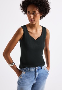 STREET ONE Shirttop »GANIA«, mit Herzausschnitt und Stretch