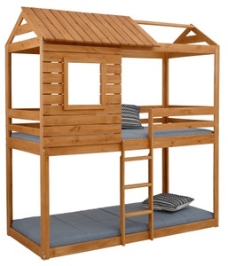 LÜTTENHÜTT, Lüttenhütt Kinderbett »Lolitte«, aus schönem massivem Kiefernholz, Etagenbett, inklusive praktischer massiver Holzleiter, in verschiedenen Farbvarianten enthältlich, Liefefläche 90x200 cm, 
