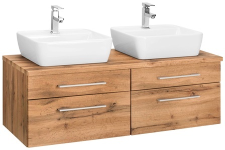 HELD MÖBEL, HELD MÖBEL Waschbeckenunterschrank »Davos«, welltime Waschbeckenunterschrank »Davos«, Badmöbel, Waschtisch inkl. Waschbecken, Breite 120 cm