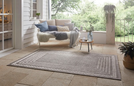 BOUGARI, Teppich, »Limonero«, bougari, rechteckig, Höhe 6 mm, maschinell gewebt, NORTHRUGS Teppich »Limonero«, rechteckig, 6 mm Höhe, In-& Outdoor, Flachgewebe, Sisal Optik, Skandi, Garten, Wohnzimmer