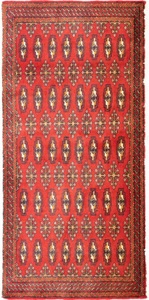MorgenLand, morgenland Wollteppich »Turkaman Teppich handgeknüpft rot«, rechteckig, 8 mm Höhe, morgenland Wollteppich »Turkaman Teppich handgeknüpft rot«, rechteckig, 8 mm Höhe