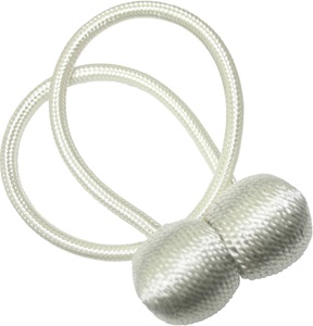 Gardinia, GARDINIA Raffhalter »Raffhalter Flex-S mit Magnet«, (2 St.), mit gewebten Band mit Kugeln, GARDINIA Raffhalter »Flex-S mit Magnet«, (2 St.), vielfältige Anbringungsmöglichkeiten