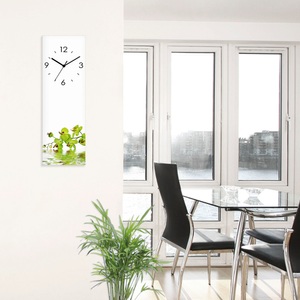 Artland, Artland Wanduhr »Schöne Orchidee mit grünem Hintergrund«, Artland Wanduhr »Schöne Orchidee mit grünem Hintergrund«, wahlweise mit Quarz- oder Funkuhrwerk, lautlos ohne Tickgeräusche