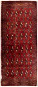 MorgenLand, morgenland Wollteppich »Turkaman Teppich handgeknüpft rot«, rechteckig, 8 mm Höhe, morgenland Wollteppich »Turkaman Teppich handgeknüpft rot«, rechteckig, 8 mm Höhe