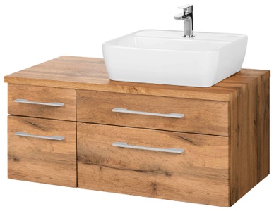 HELD MÖBEL, HELD MÖBEL Waschbeckenunterschrank »Davos«, welltime Waschbeckenunterschrank »Davos«, Badmöbel, Waschtisch inkl. Waschbecken, Breite 90 cm