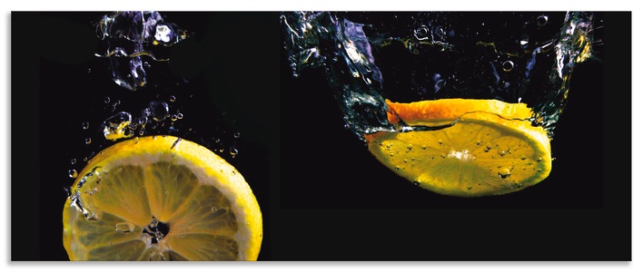 Artland, Artland Küchenrückwand »Zitronen«, Artland Küchenrückwand »Zitronen«, (1 tlg.), Alu Spritzschutz mit Klebeband, einfache Montage