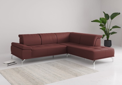 Places of Style Ecksofa »Caluna«, Inkl.Sitztiefenverstellung, wahlweise mit Kopf- und Armteilverstellung