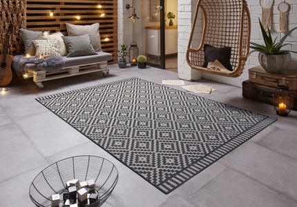Freundin home collection, Teppich, »Breeze«, freundin Home Collection, rechteckig, Höhe 8 mm, maschinell gewebt, freundin Home Collection Teppich »Breeze«, rechteckig, 8 mm Höhe, In-& Outdoor, Wetterfest, Balkon, Garten, Wohnzimmer, Rauten