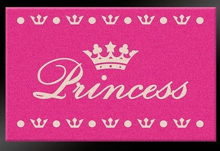 Hanse Home, Fussmatte, Hanse Home, »Princess«, rutschhemmend beschichtet, HANSE Home Fussmatte »Princess, Türmatte«, rechteckig, 6 mm Höhe, mit Spruch, Schrift, Robust, Pflegeleicht, Rutschhemmend, Prinzessin