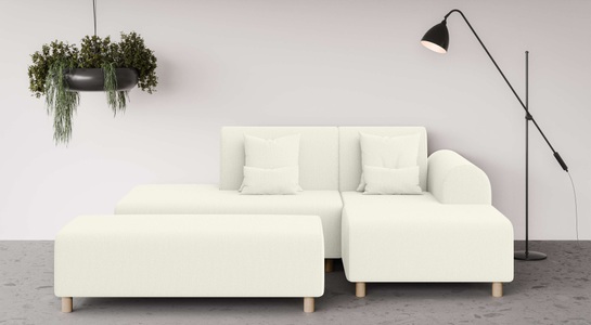 INOSIGN Ecksofa »Suyala«, L-Form mit Hocker