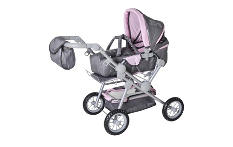 Knorrtoys, knorr® toys Puppenwagen Twingo S - Rockstar rhinestone grey - grau, 