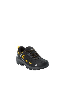 Jack Wolfskin, Jack Wolfskin Wasserdichte Kinder Wanderschuhe Vojo Texapore Low Kids 28 schwarz black / burly yellow, Jack Wolfskin Wasserdichte Wanderschuhe Kinder Vojo Texapore Low Kids 28 black / burly yellow Black / Burly Yellow