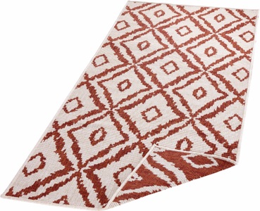 BOUGARI, Läufer, »Rio«, bougari, rechteckig, Höhe 5 mm, maschinell gewebt, NORTHRUGS Läufer »Rio«, rechteckig, 5 mm Höhe, Rauten Design, Robust, Pflegeleicht, Flachgewebe, Wendbar