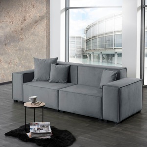 MAX WINZER, Max Winzer® Wohnlandschaft »MOVE«, (Set), Sofa-Set 01 aus 6 Sitz-Elementen, inklusive 3 Zierkissen, individuell kombinierbar, Max Winzer® Wohnlandschaft »MOVE« Sofa-Set 01 aus 6 Sitz-Elementen, inklusive 3 Zierkissen, kombinierbar