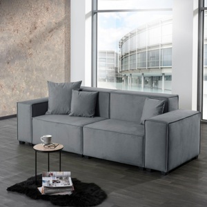 MAX WINZER, Max Winzer® Wohnlandschaft »MOVE«, (Set), Sofa-Set 01 aus 6 Sitz-Elementen, inklusive 3 Zierkissen, individuell kombinierbar, Max Winzer® Wohnlandschaft »MOVE« Sofa-Set 01 aus 6 Sitz-Elementen, inklusive 3 Zierkissen, kombinierbar
