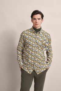 bugatti Langarmhemd mit Button-Down-Kragen