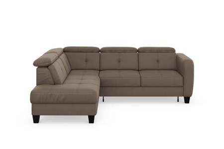 sit&more Ecksofa »Bellucci«, inklusive Kopfteilverstellung und Federkern, wahlweise mit Bettfunktion und Bettkasten