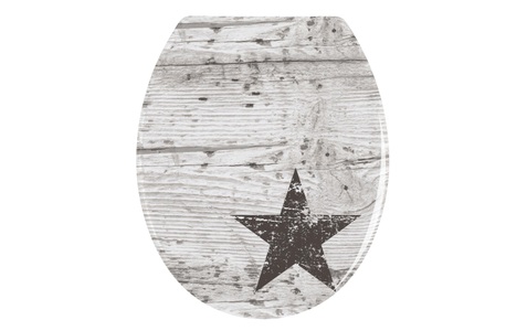undefined, WC-Sitz Star Shabby Chic-Look, WENKO WC-Sitz »Star«