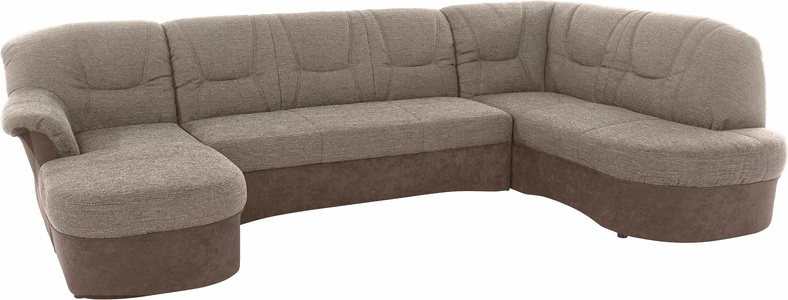 DOMO collection, DOMO collection Wohnlandschaft, DOMO collection Wohnlandschaft »Sarafina, zeitlos und komfortabel, optional mit Federkern, U-Form« wahlweise mit Bettfunktion