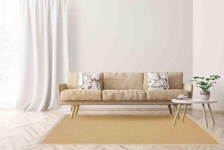 carpetfine, carpetfine Sisalteppich »Sisal«, rechteckig, 5 mm Höhe, carpetfine Sisalteppich »Sisal«, rechteckig, 5 mm Höhe, mit farbiger Bordüre, Anti Rutsch Rückseite