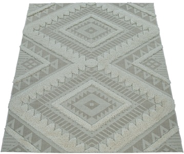 PACO HOME, Paco Home Teppich »Eupen 471«, rechteckig, 22 mm Höhe, Hoch-Tief-Struktur, Rauten Muster, In- und Outdoor geeignet, ideal im Wohnzimmer & Schlafzimmer, 