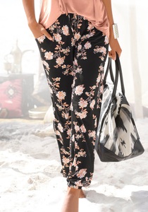 Lascana, LASCANA Strandhose, LASCANA Strandhose, mit floralem Alloverdruck und Taschen, elastisch, lockere Passform