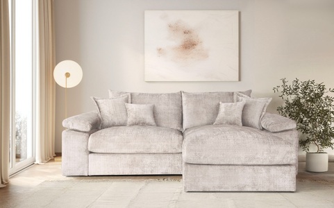 Home affaire Ecksofa »Soft&Cosy XL L-Form - Breite 246 cm«, Mega-Sofa, Cord oder Chenille-Struktur, Federkern-Polsterung